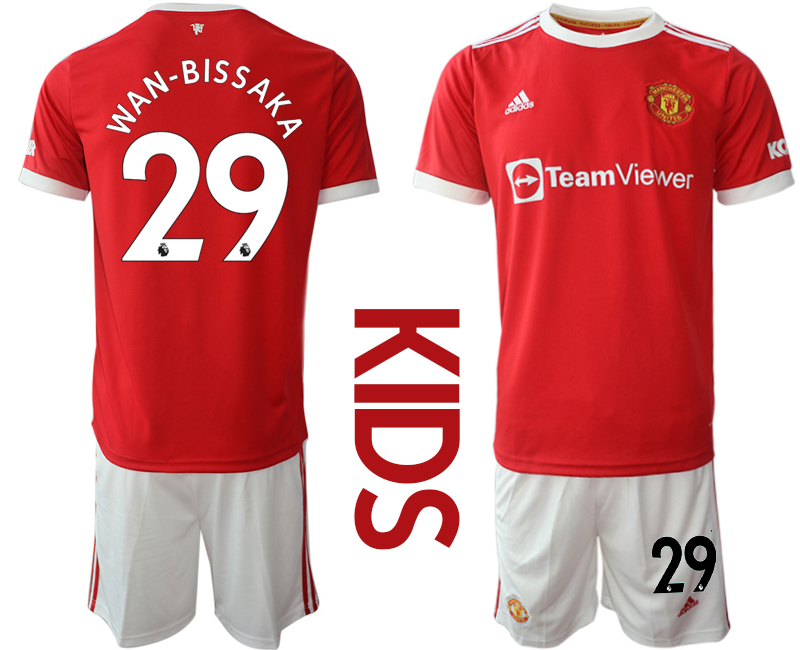 Youth 2021-2022 Club Manchester United home red #29 Soccer Jersey->youth soccer jersey->Youth Jersey